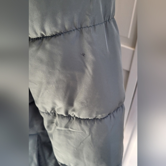 Gap Long Midi Length Olive Green Puffer Jacket - Picture 13 of 13